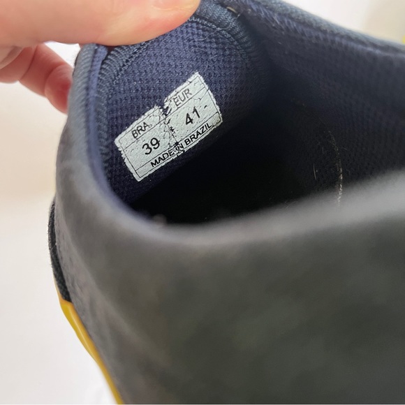 Brave Gentleman Revenant Sneaker (recycled) - Navy / Neon Yellow Sz 41 - Picture 14 of 14